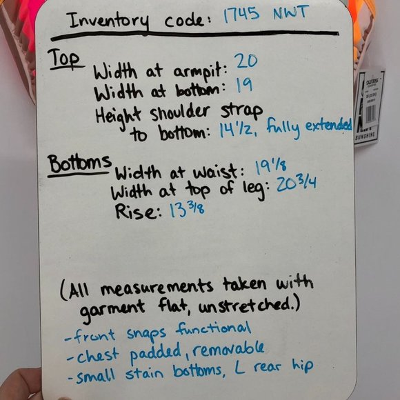 NWT California Dunshine Orange multi colorblock striped plus size Bikini Set 3X - Picture 12 of 14